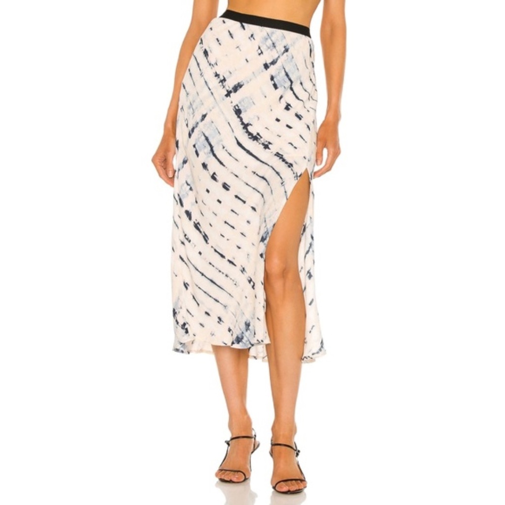 Sanctuary Good Times Tie Dye Side Slit Midi Skirt